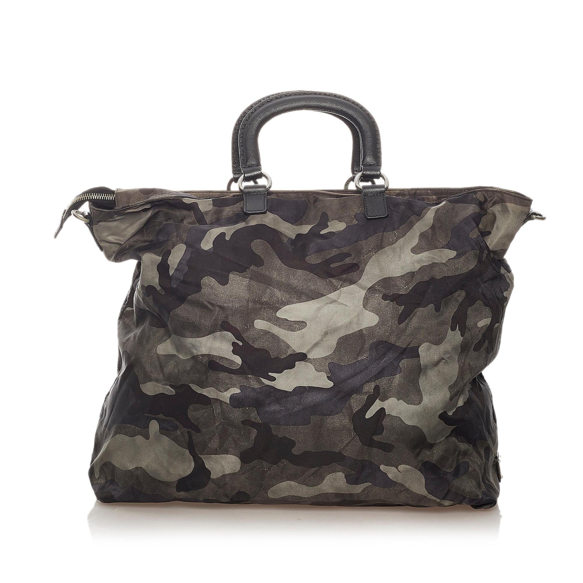 Prada Tessuto Camouflage Dragon Satchel - Rovelle Bags