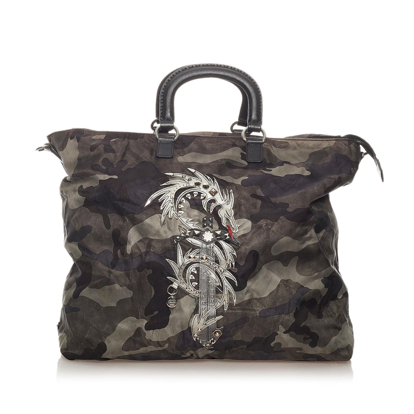 Prada Tessuto Camouflage Dragon Satchel - Rovelle Bags