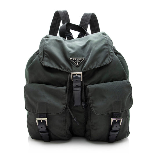 Prada Tessuto Double Pocket Medium Backpack Style 4 - Rovelle Bags