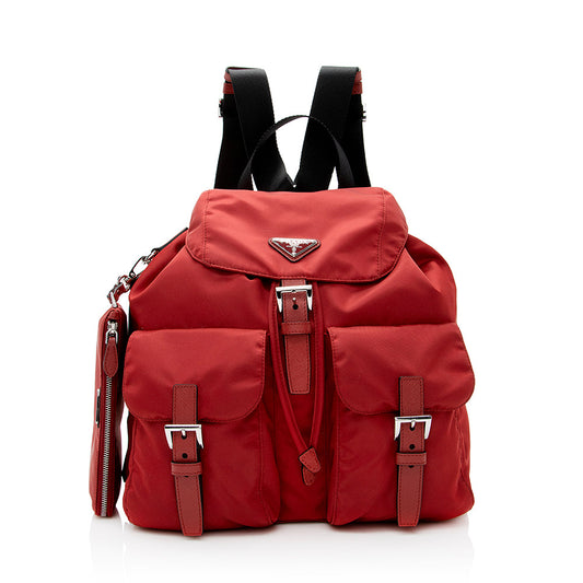 Prada Tessuto Double Pocket Medium Backpack Style 3 - Rovelle Bags