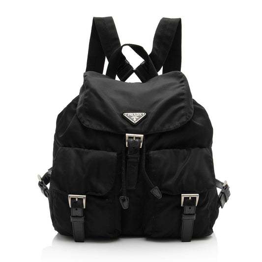 Prada Tessuto Double Pocket Medium Backpack Style 2 - Rovelle Bags