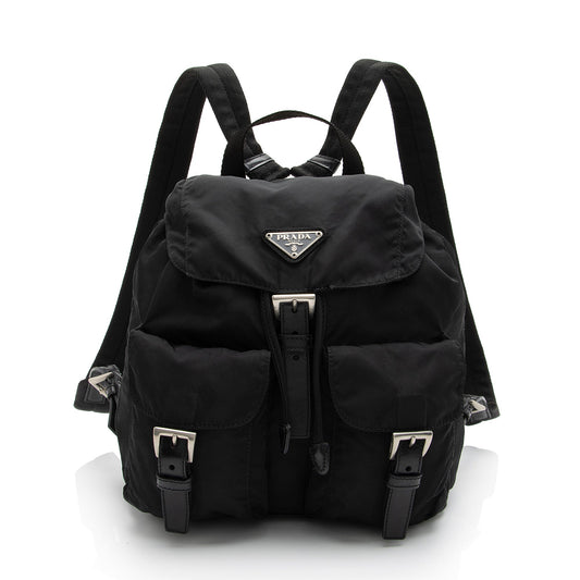 Prada Tessuto Double Pocket Medium Backpack - Rovelle Bags