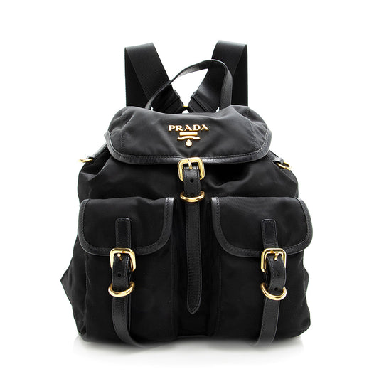 Prada Tessuto Double Pocket Small Backpack Style 2 - Rovelle Bags