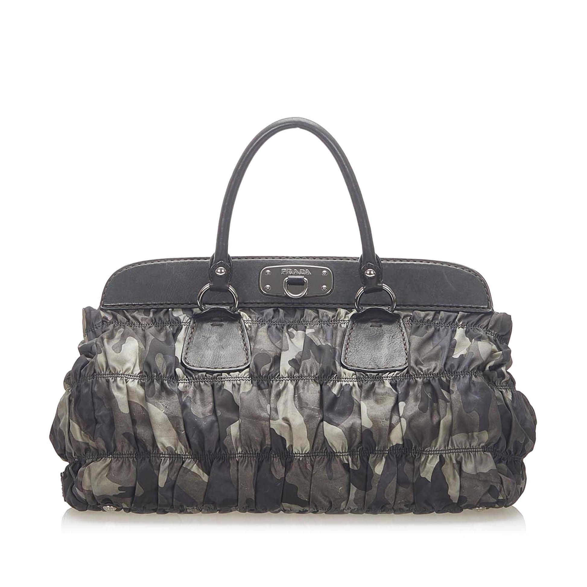 Prada Tessuto Gaufre Camouflage Tote Bag - Rovelle Bags