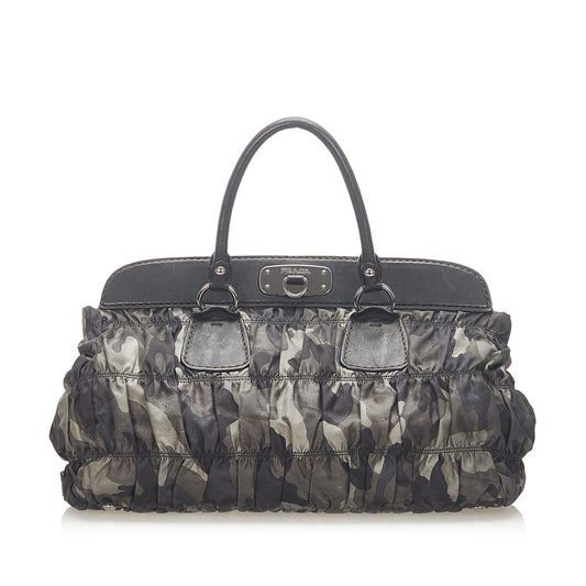 Prada Tessuto Gaufre Camouflage Tote Bag - Rovelle Bags
