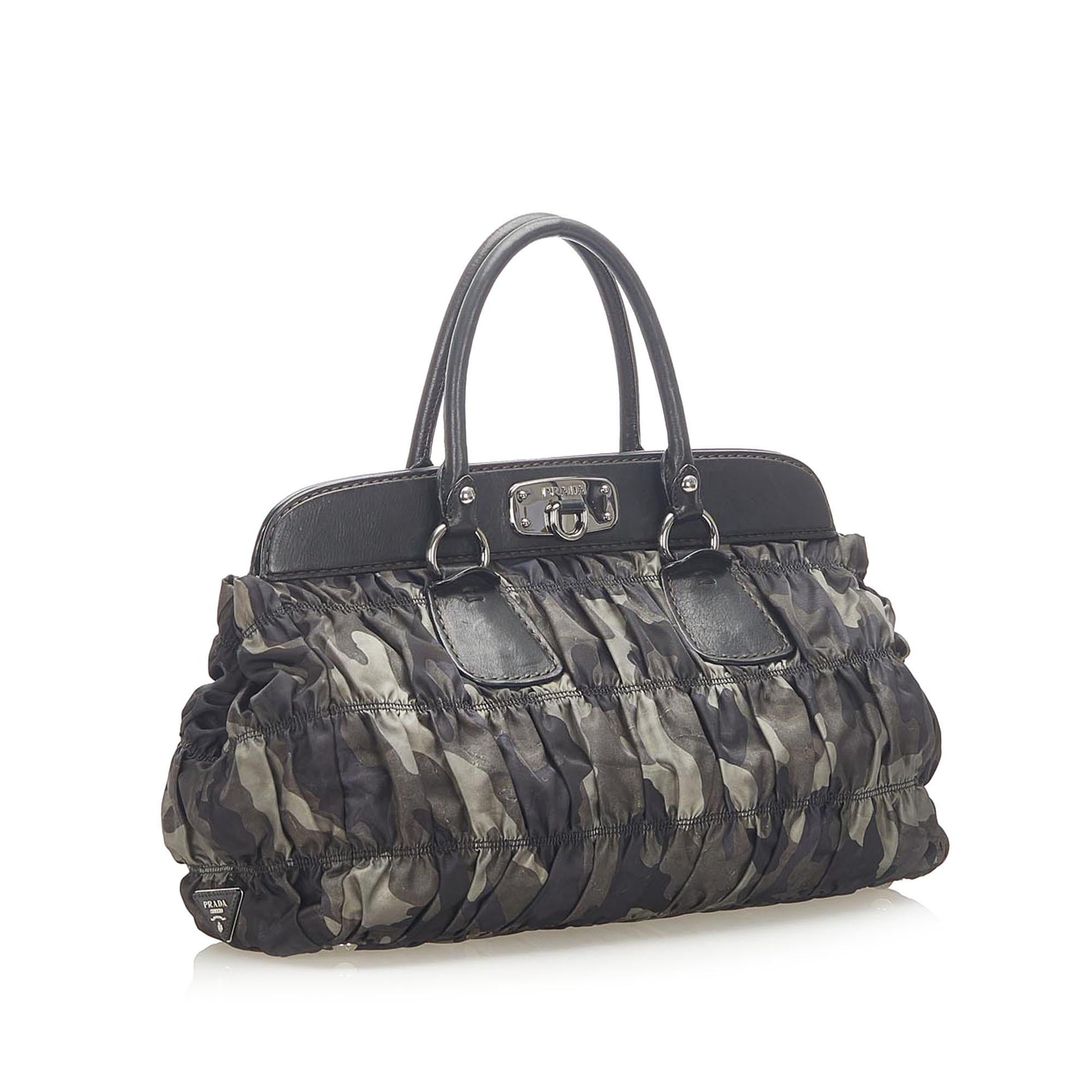 Prada Tessuto Gaufre Camouflage Tote Bag - Rovelle Bags