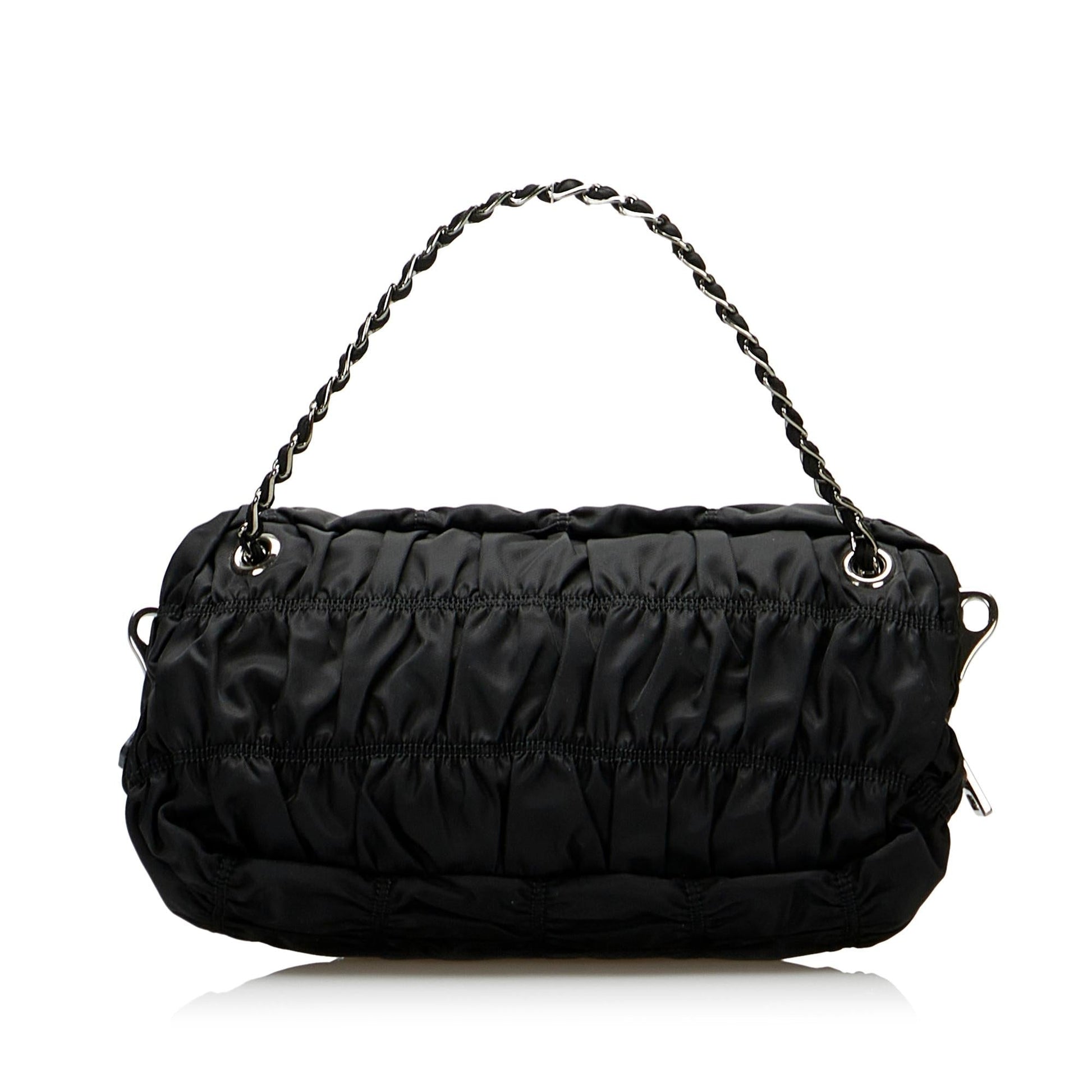 Prada Tessuto Gaufre Chain Satchel - Rovelle Bags