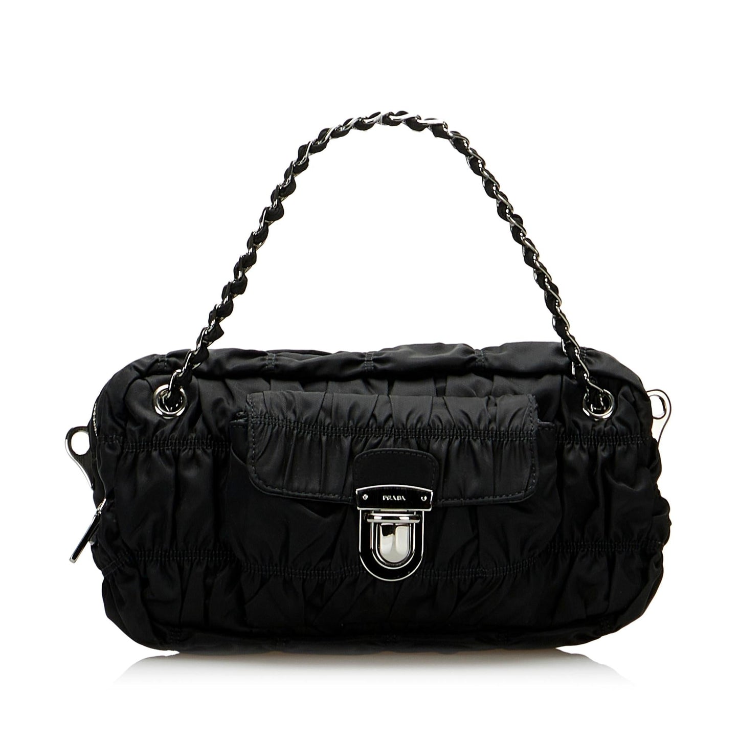 Prada Tessuto Gaufre Chain Satchel - Rovelle Bags