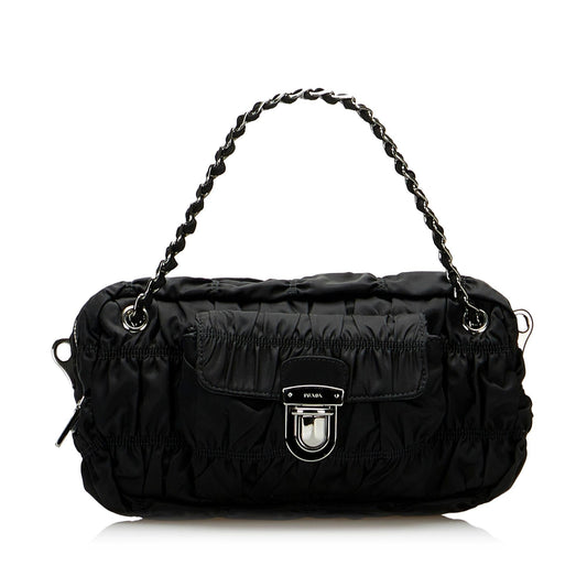Prada Tessuto Gaufre Chain Satchel - Rovelle Bags