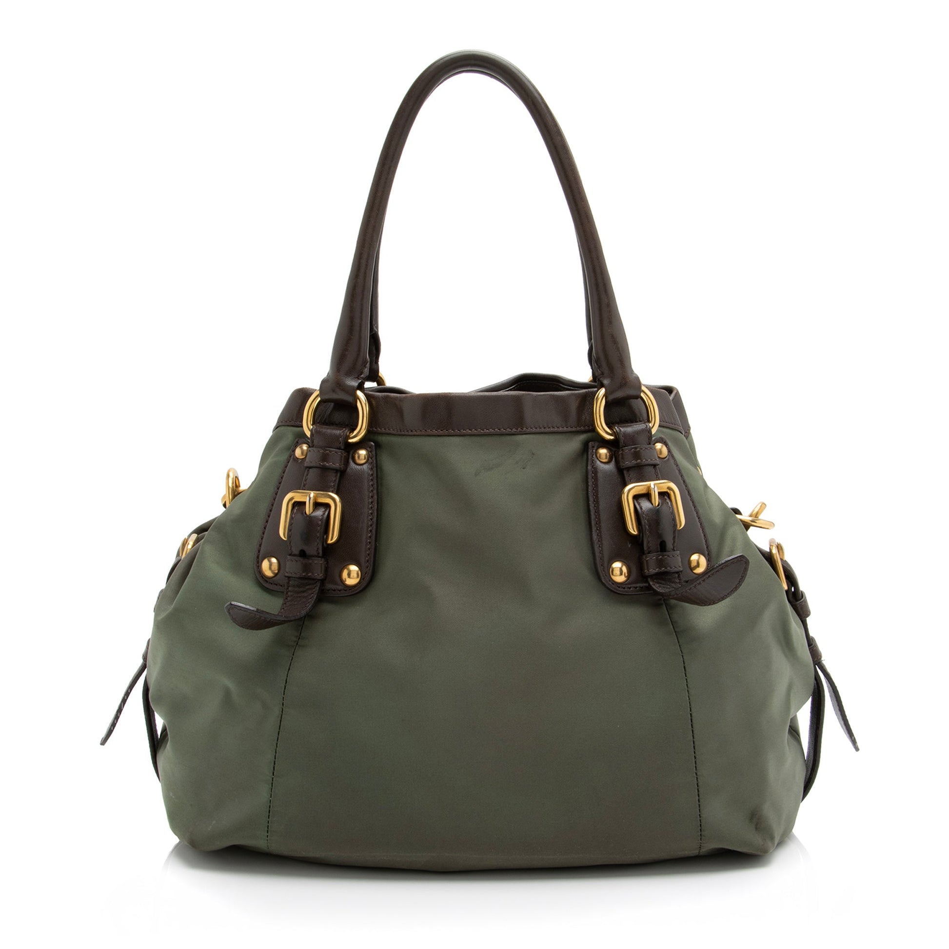 Prada Tessuto Jacquard Logo Convertible Large Tote - Rovelle Bags