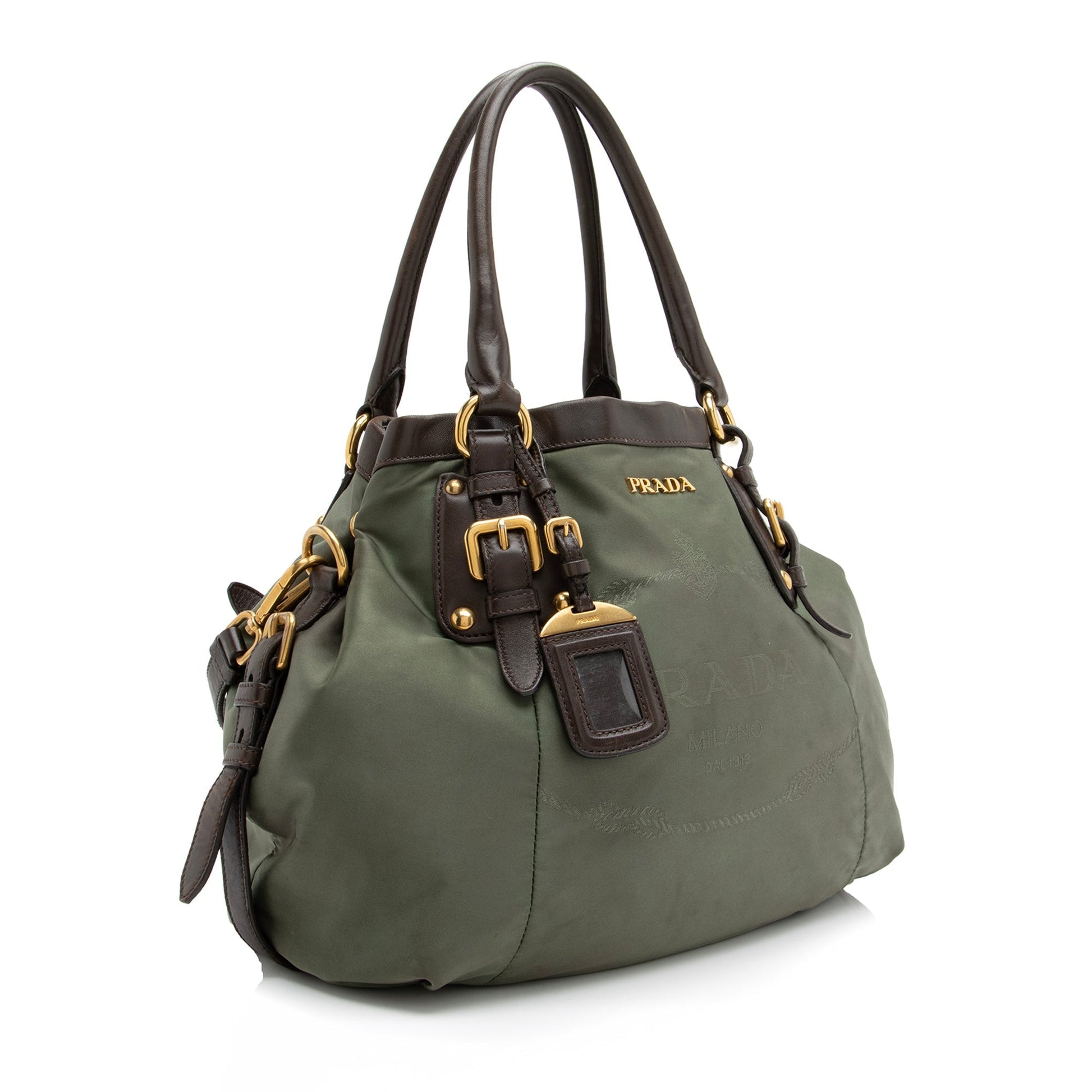 Prada Tessuto Jacquard Logo Convertible Large Tote - Rovelle Bags
