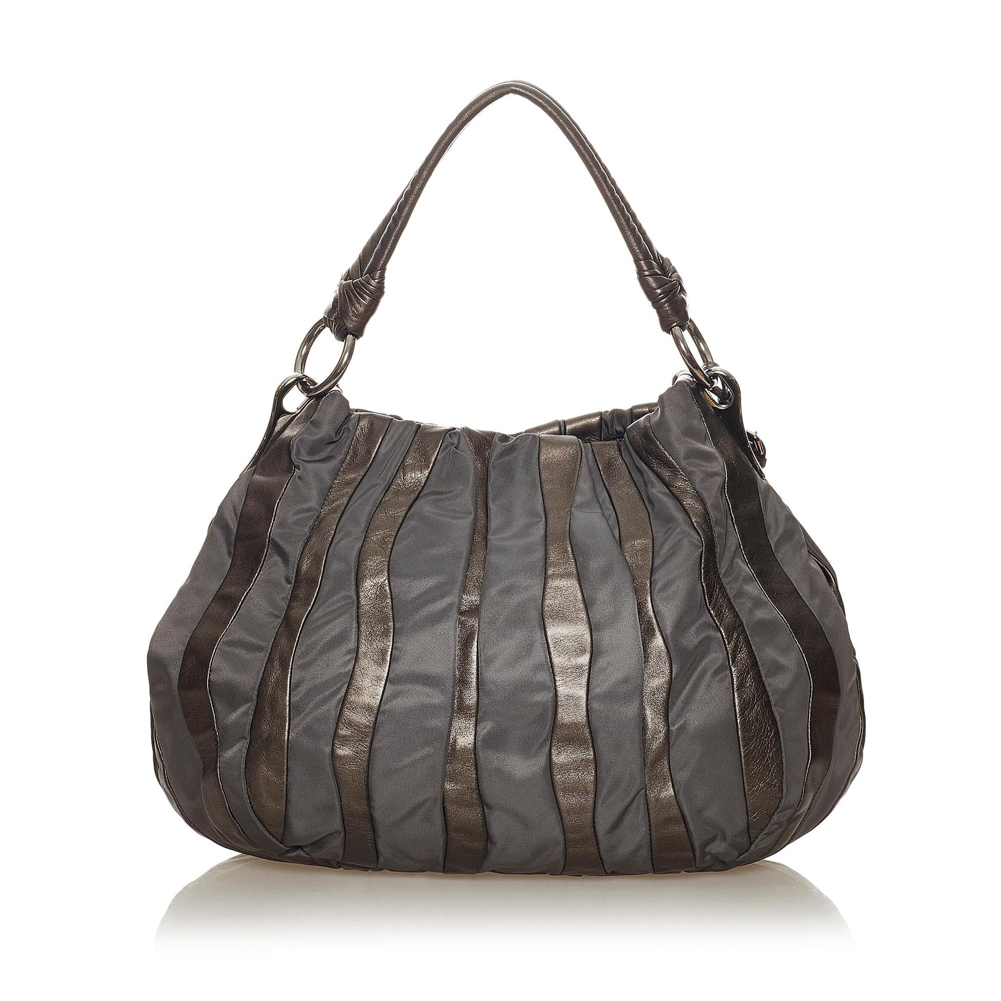 Prada Tessuto Nappa Waves Hobo Bag - Rovelle Bags