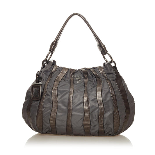 Prada Tessuto Nappa Waves Hobo Bag - Rovelle Bags