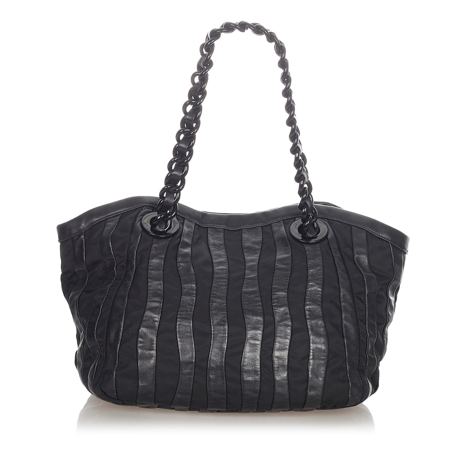 Prada Tessuto Nappa Waves Tote Bag - Rovelle Bags
