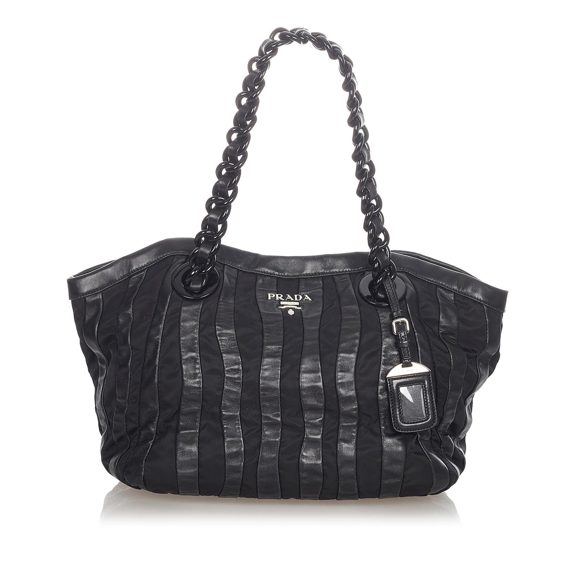 Prada Tessuto Nappa Waves Tote Bag - Rovelle Bags