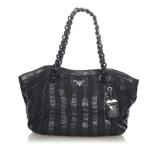 Prada Tessuto Nappa Waves Tote Bag - Rovelle Bags