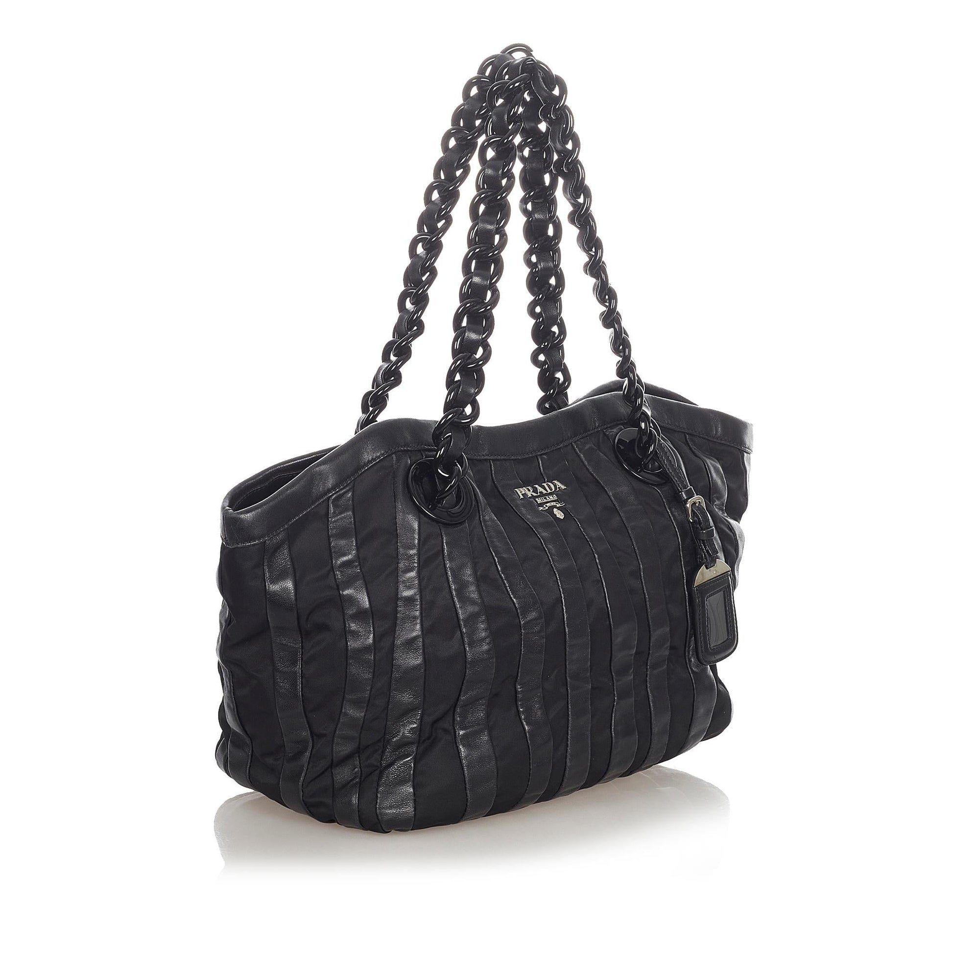 Prada Tessuto Nappa Waves Tote Bag - Rovelle Bags