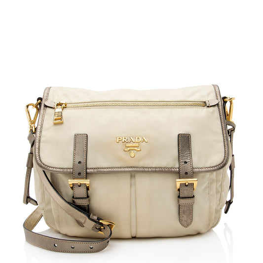 Prada Tessuto Saffiano Messenger Bag - Rovelle Bags