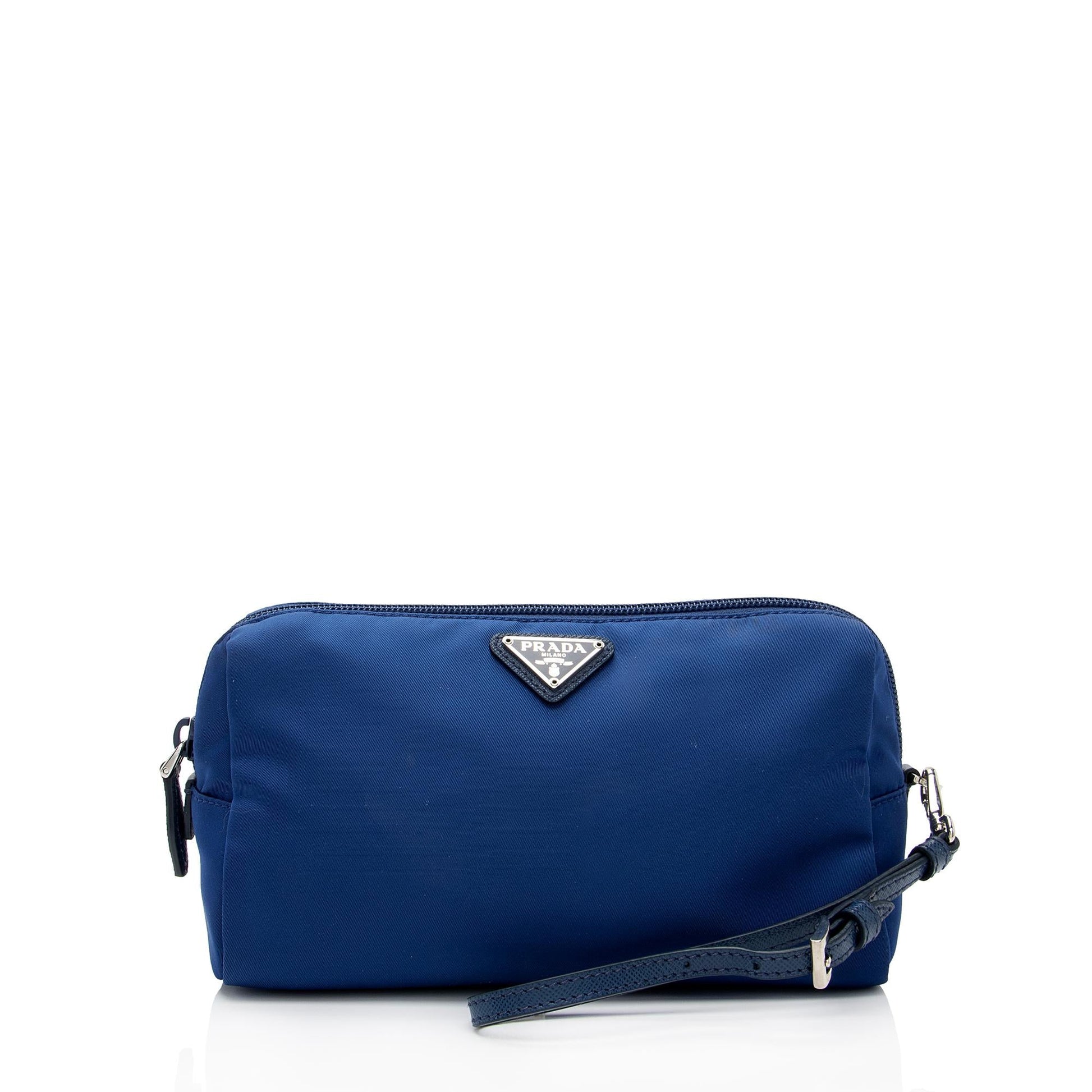 Prada Tessuto Saffiano Necessaire Large Travel Pouch - Rovelle Bags