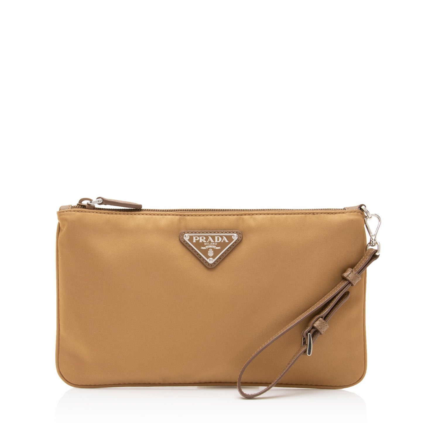 Prada Tessuto Saffiano Piatto Maniglia Wristlet Clutch - Rovelle Bags