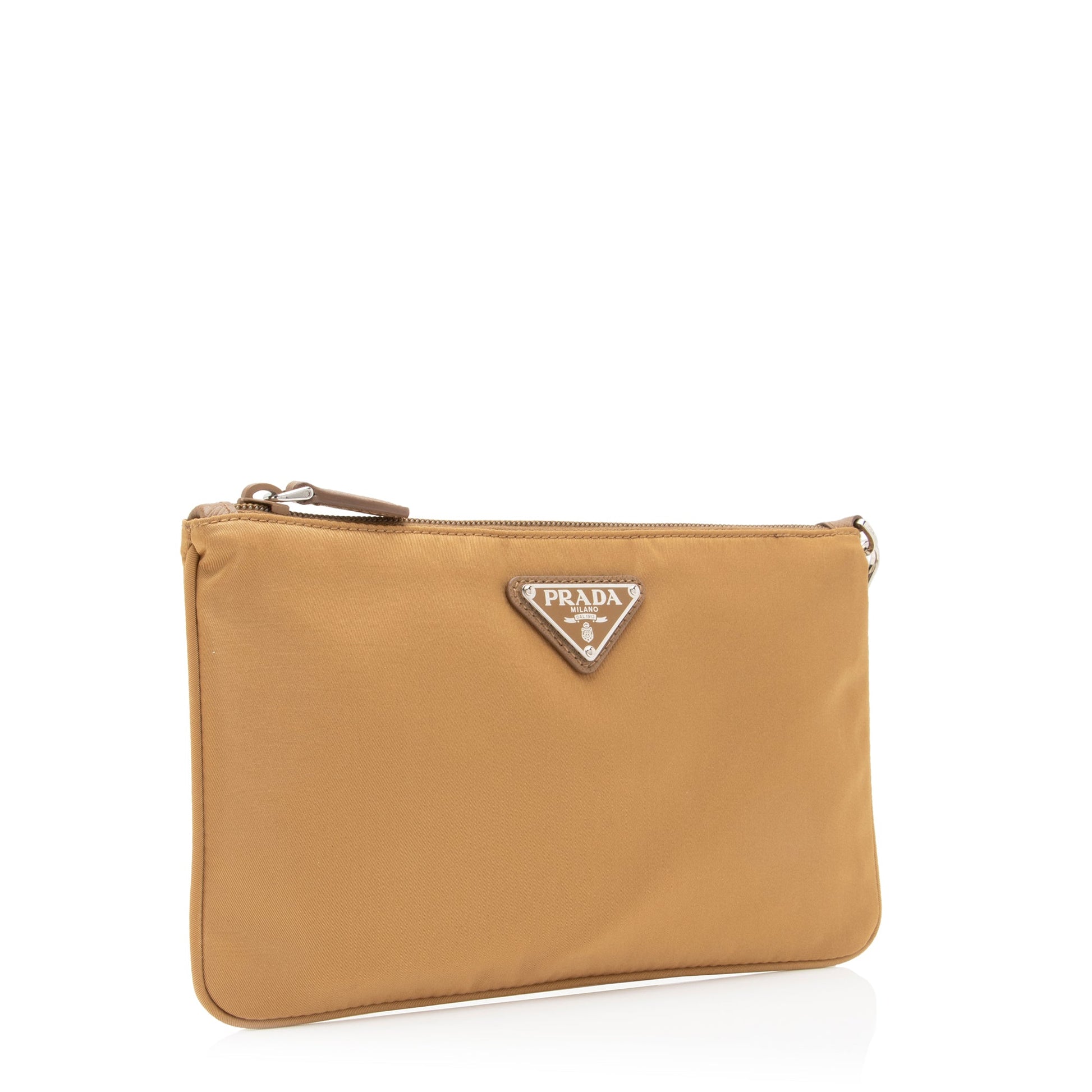 Prada Tessuto Saffiano Piatto Maniglia Wristlet Clutch - Rovelle Bags