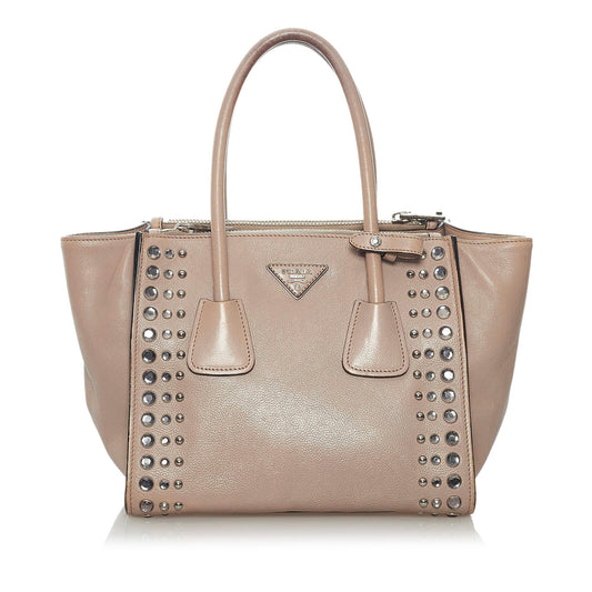 Prada Twin Pocket Leather Handbag Style 4 - Rovelle Bags
