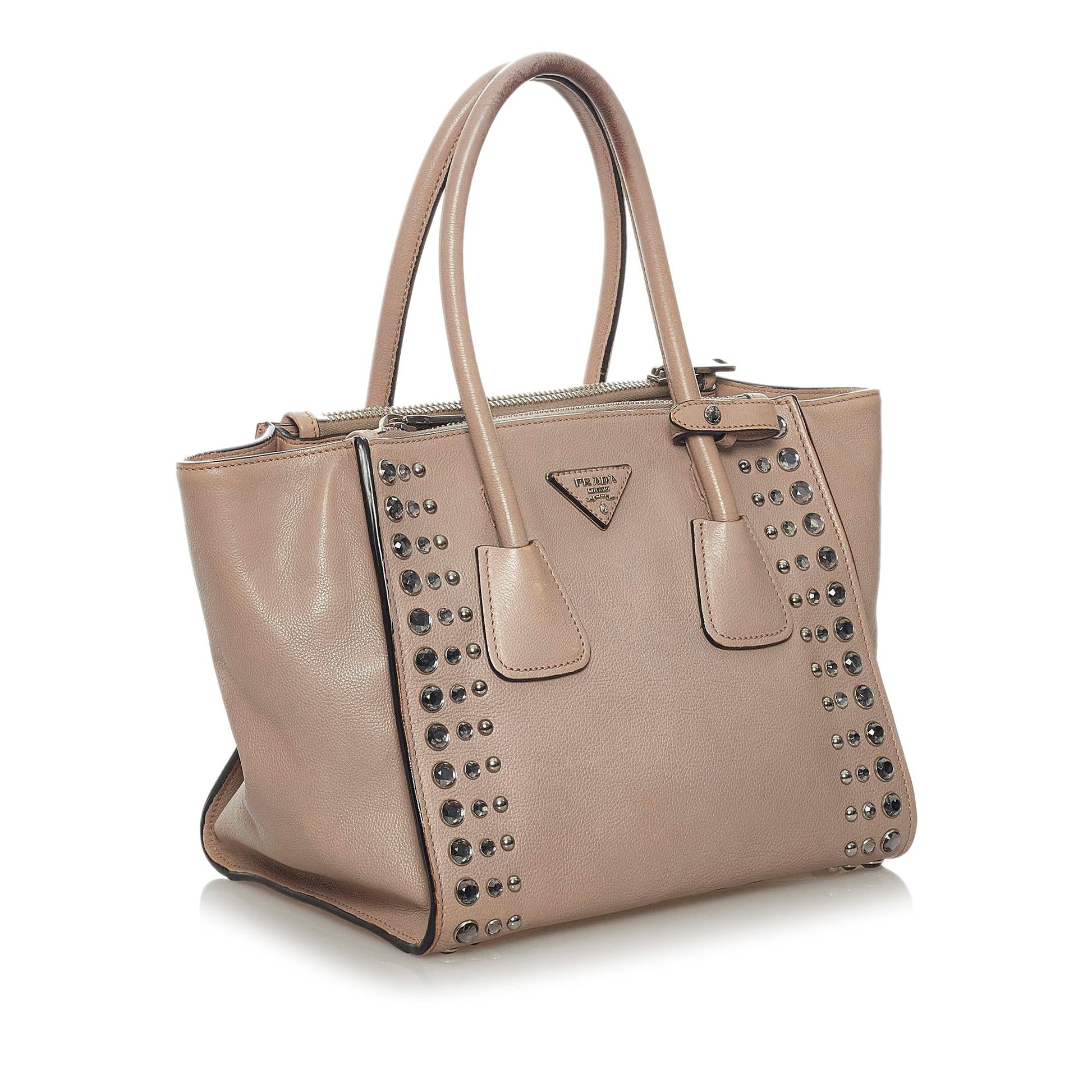 Prada Twin Pocket Leather Handbag Style 4 - Rovelle Bags