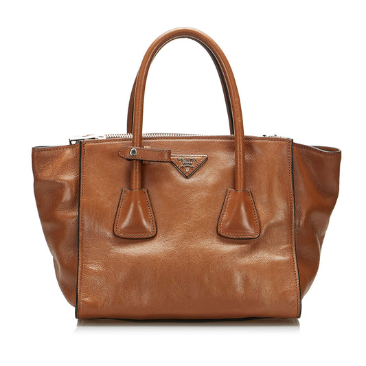 Prada Twin Pocket Leather Handbag - Rovelle Bags