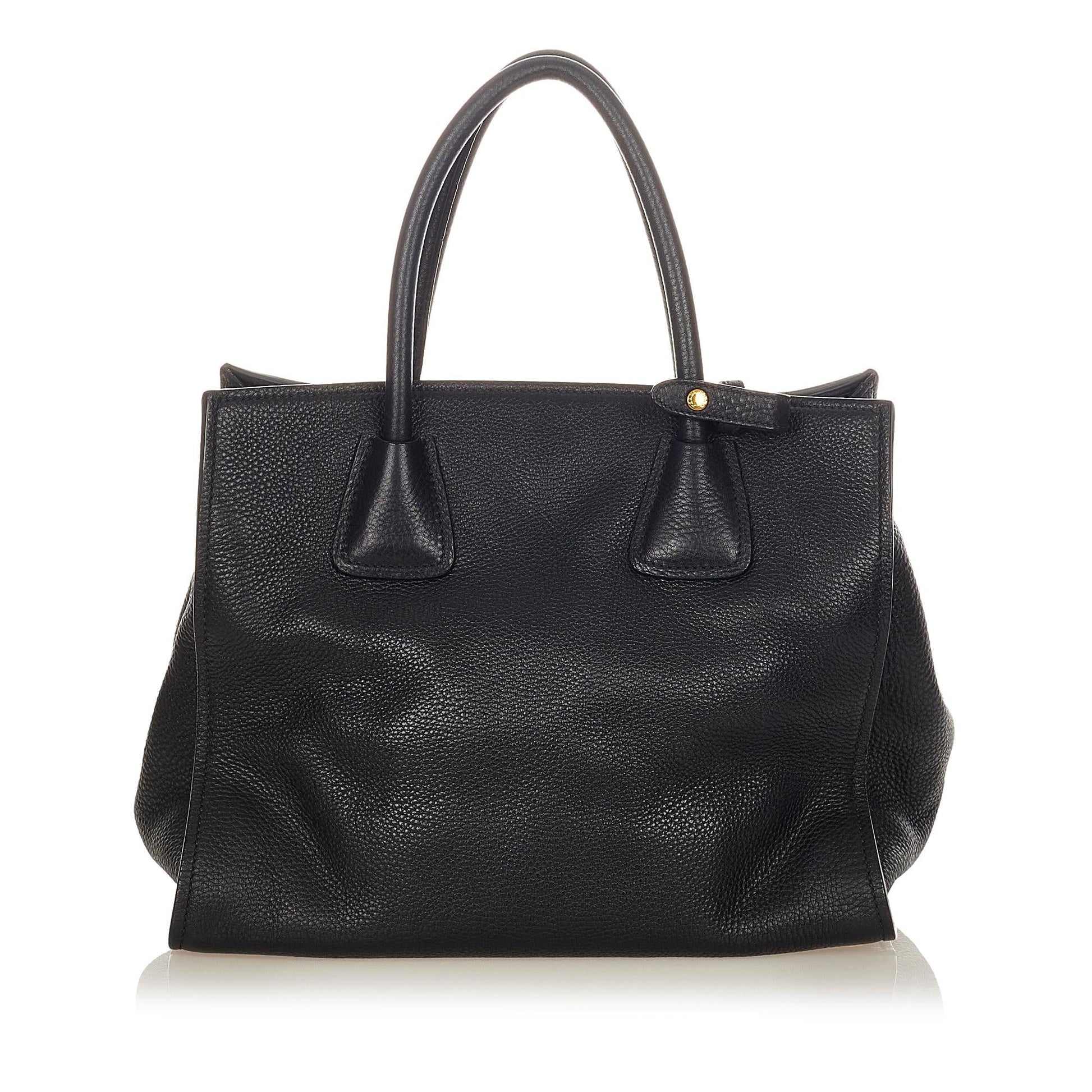 Prada Twin Pocket Leather Satchel Style 25 - Rovelle Bags