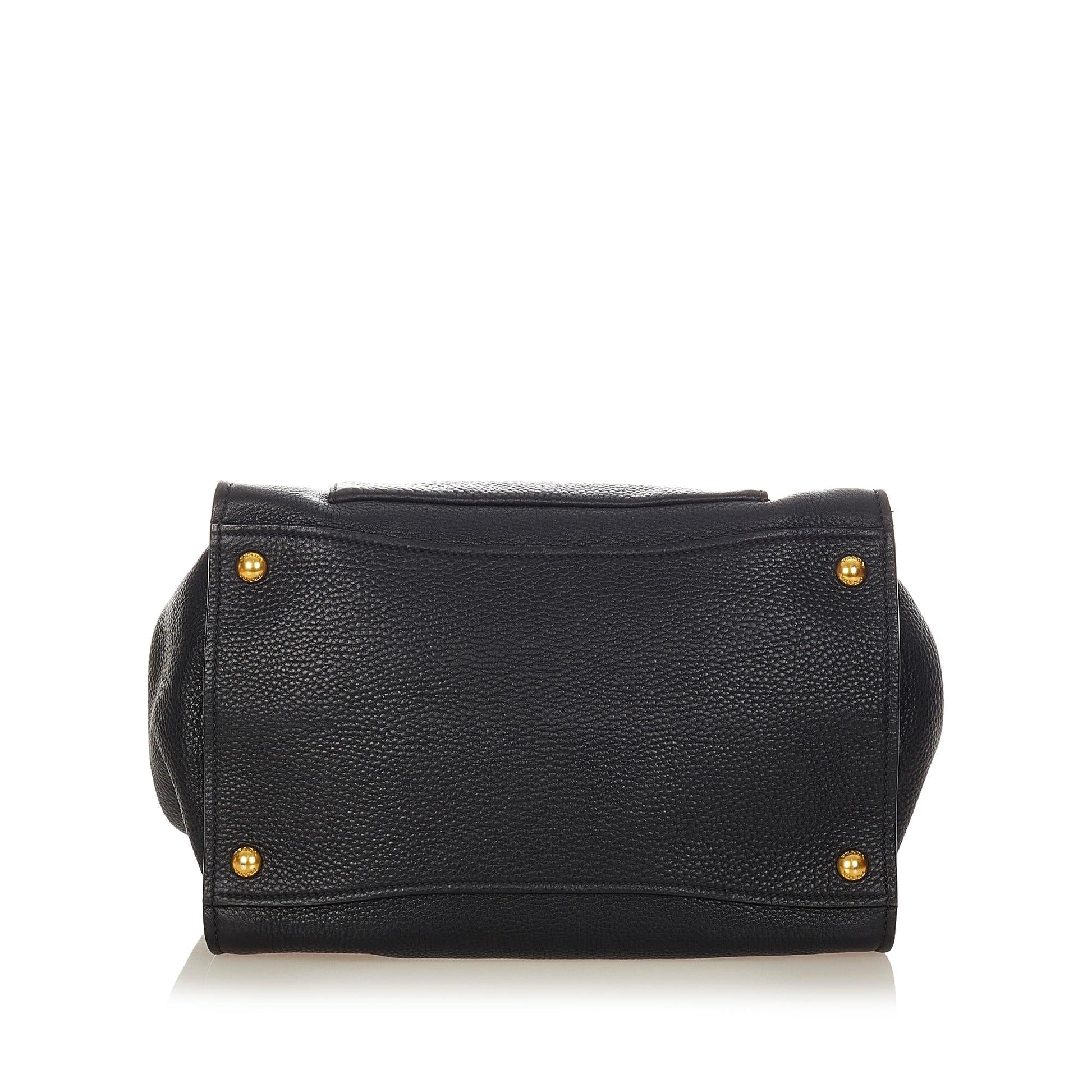 Prada Twin Pocket Leather Satchel Style 25 - Rovelle Bags