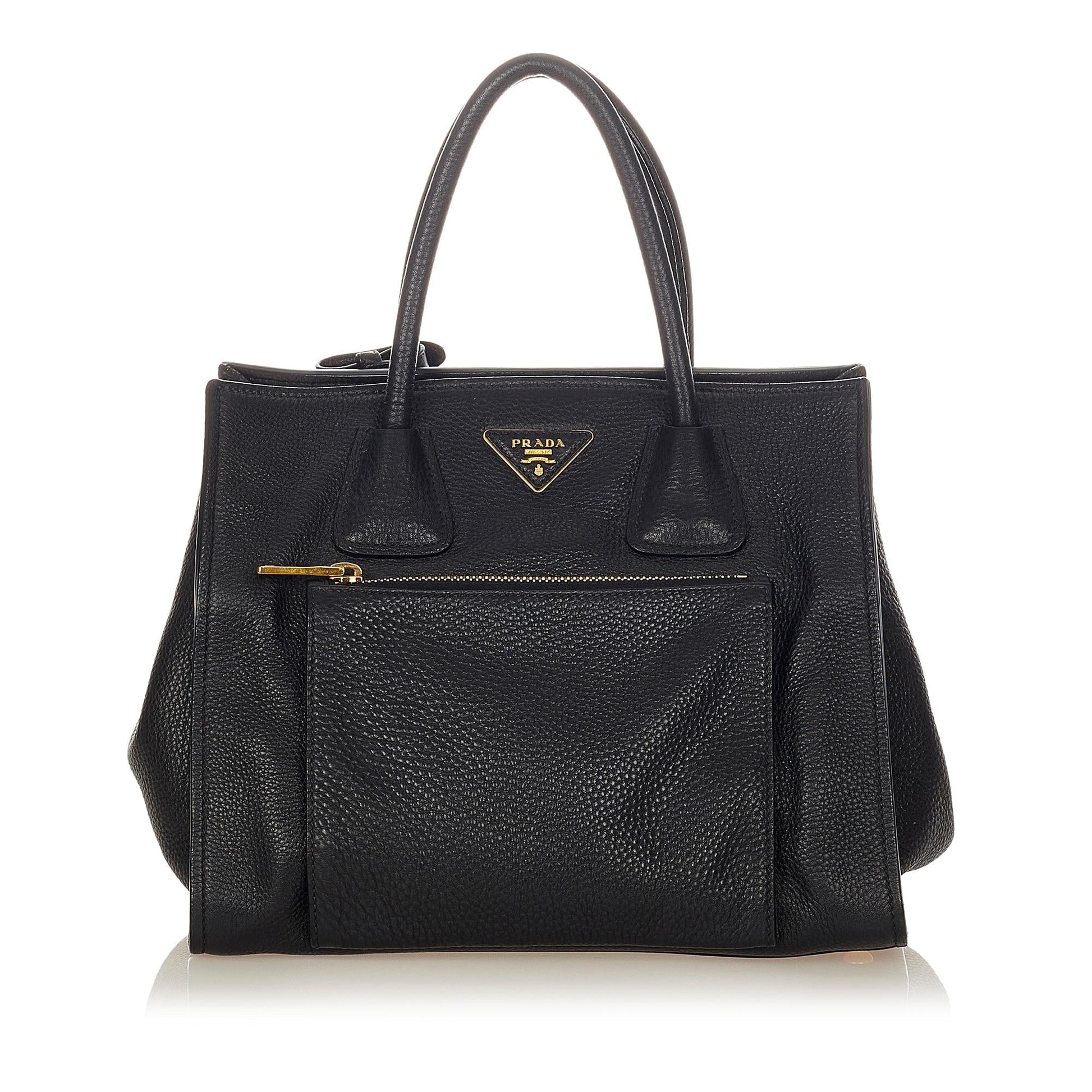Prada Twin Pocket Leather Satchel Style 25 - Rovelle Bags