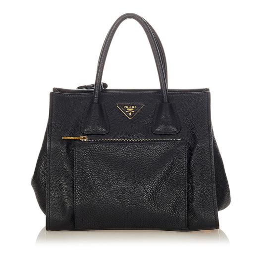 Prada Twin Pocket Leather Satchel Style 25 - Rovelle Bags