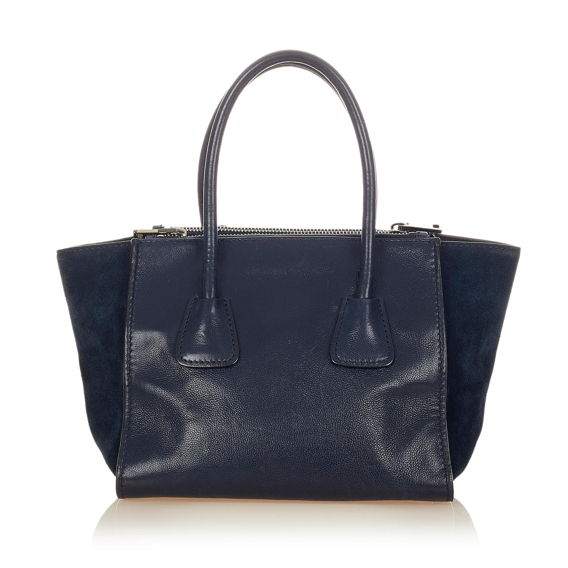 Prada Twin Pocket Leather Satchel Style 27 - Rovelle Bags