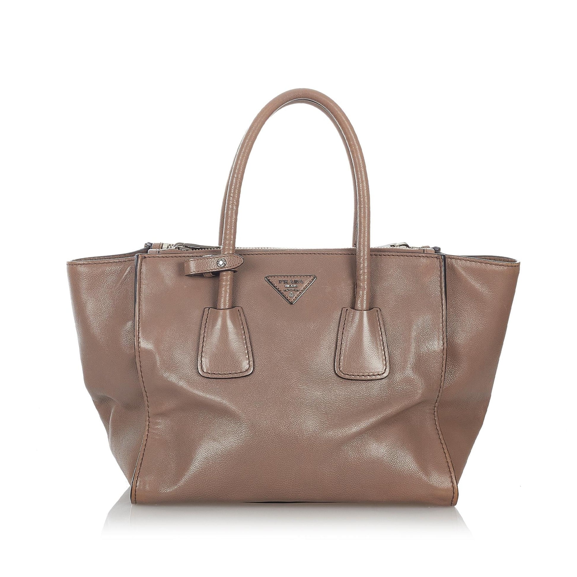 Prada Twin Pocket Leather Satchel Style 29 - Rovelle Bags