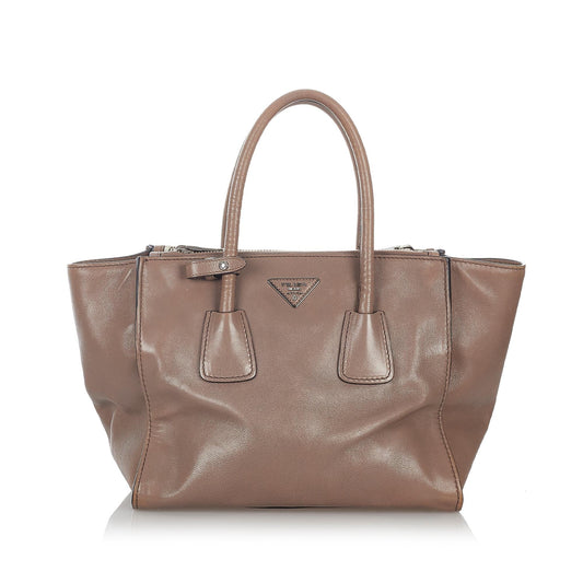 Prada Twin Pocket Leather Satchel Style 29 - Rovelle Bags