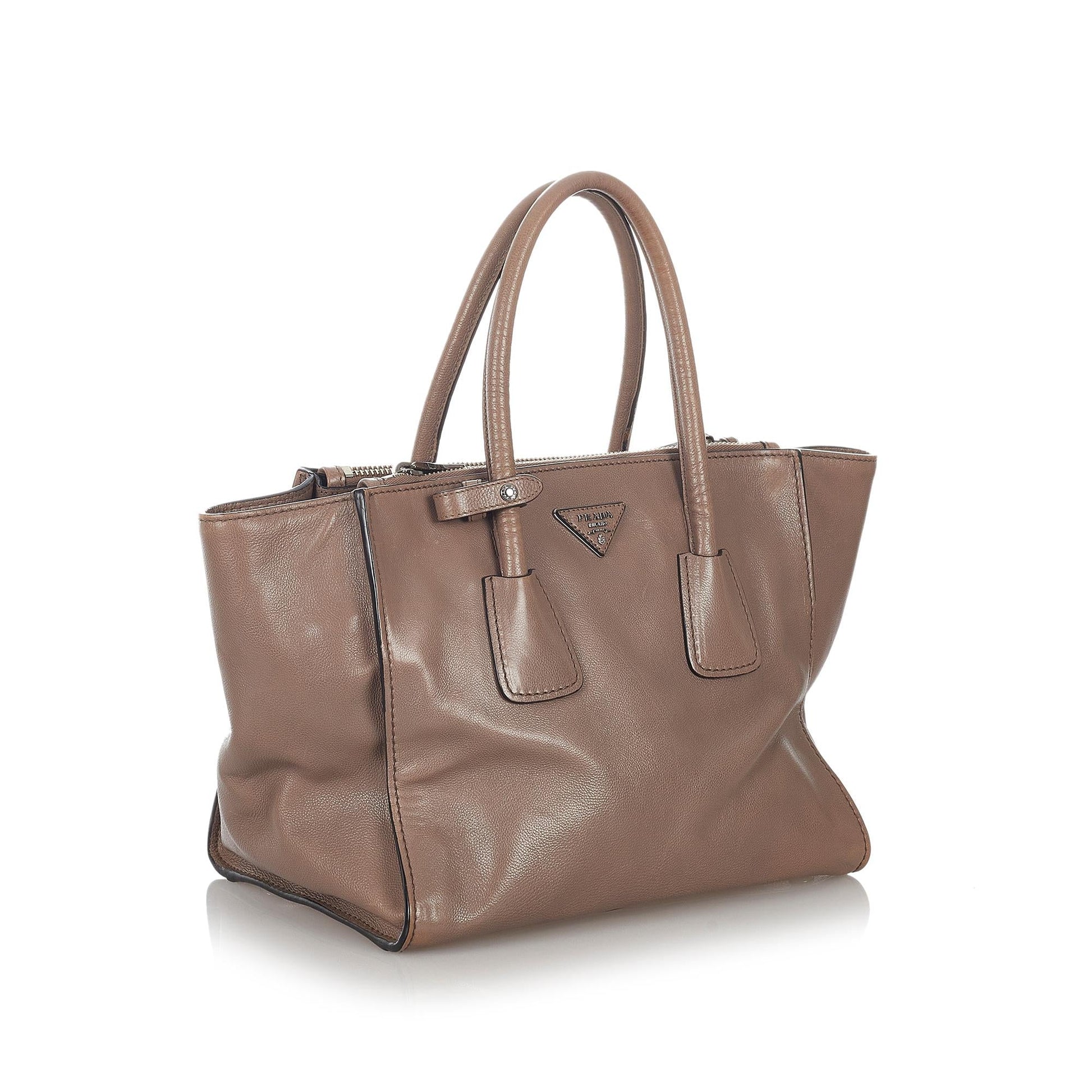 Prada Twin Pocket Leather Satchel Style 29 - Rovelle Bags