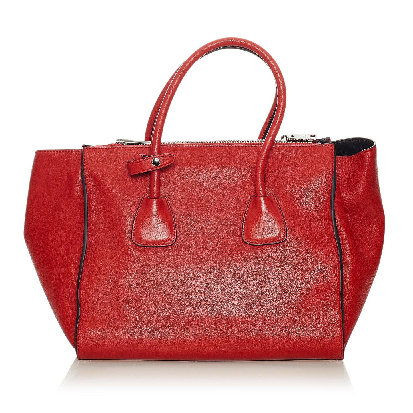 Prada Twin Pocket Leather Satchel Style 30 - Rovelle Bags