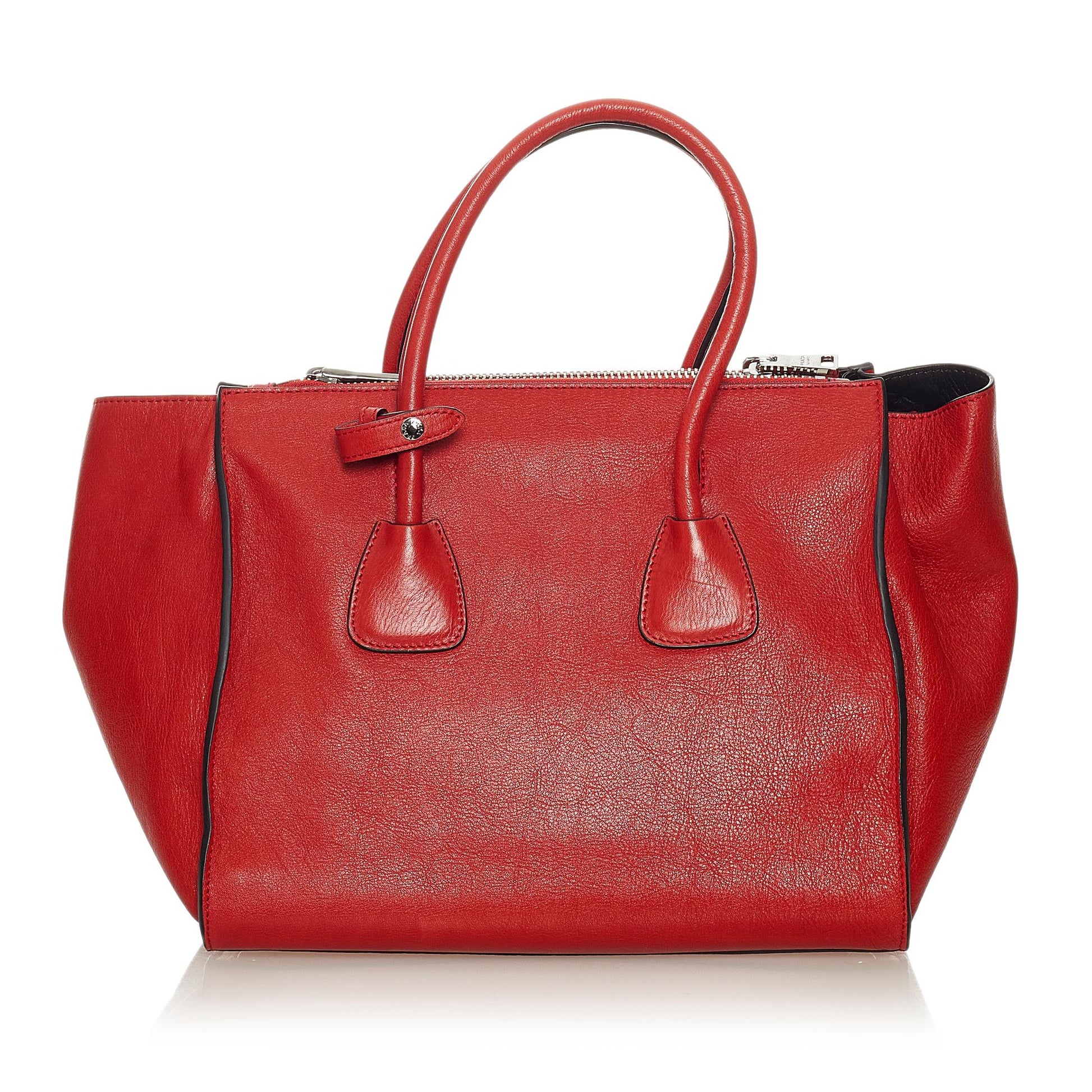 Prada Twin Pocket Leather Satchel Style 30 - Rovelle Bags