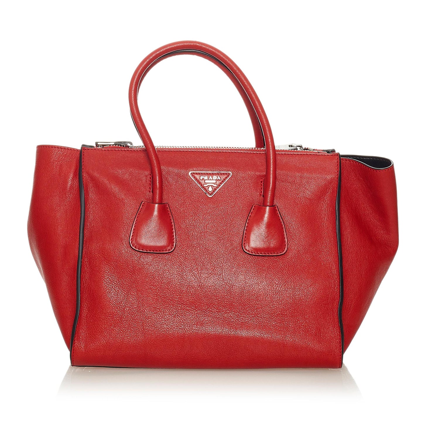 Prada Twin Pocket Leather Satchel Style 30 - Rovelle Bags