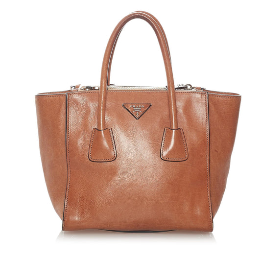 Prada Twin Pocket Leather Satchel Style 28 - Rovelle Bags