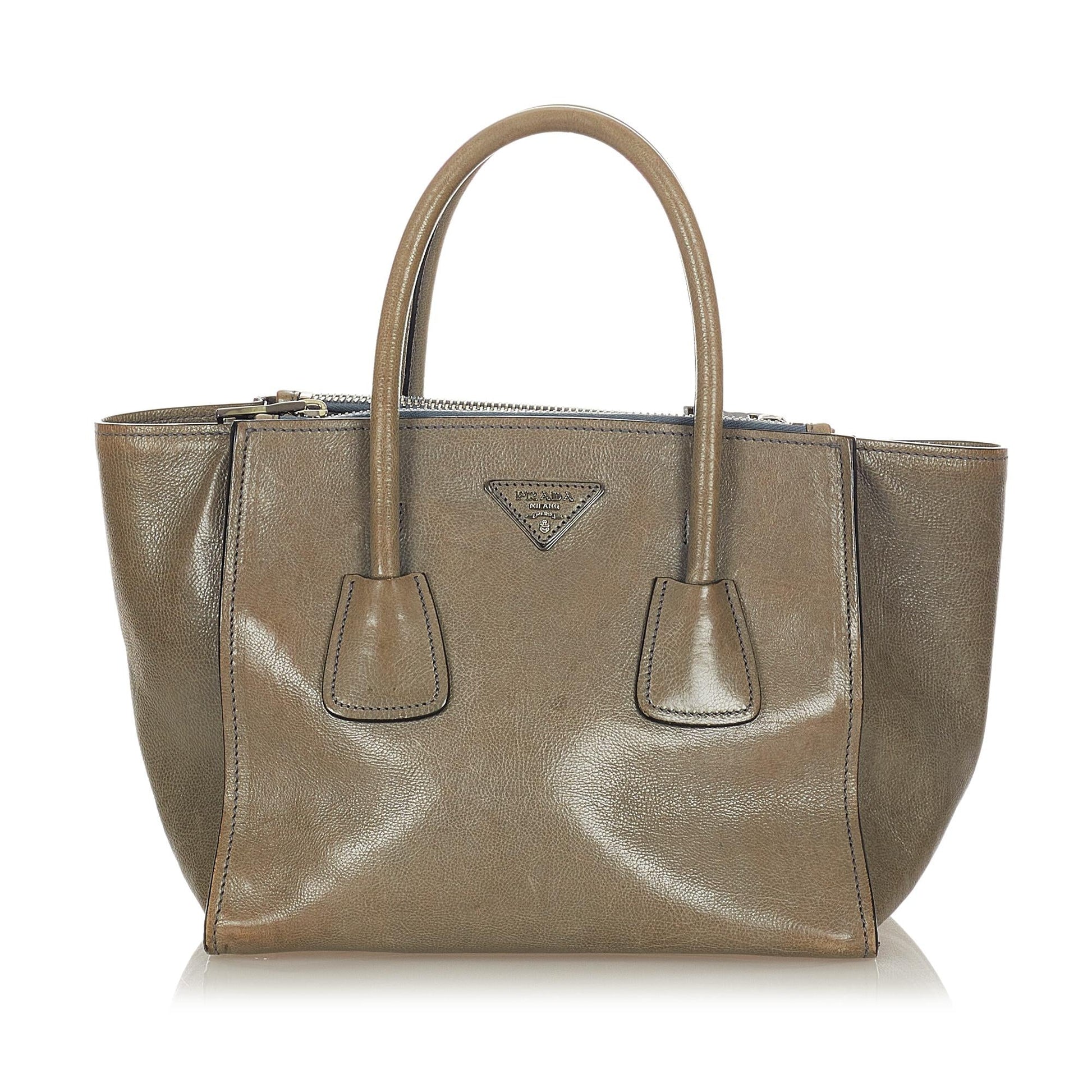 Prada Twin Pocket Leather Satchel Style 16 - Rovelle Bags