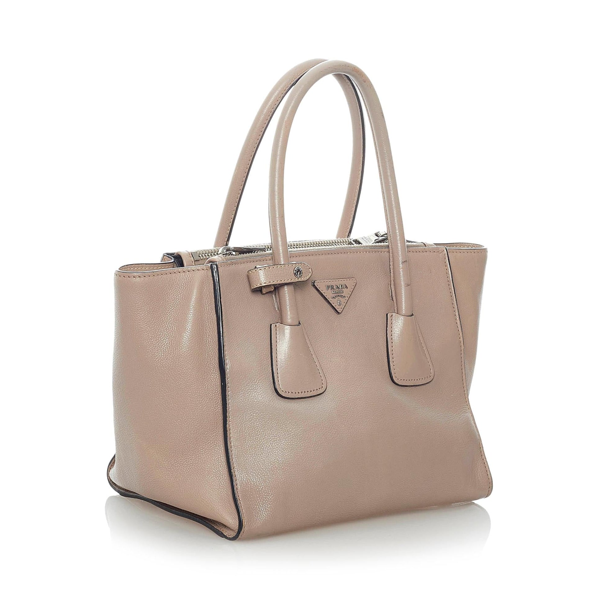 Prada Twin Pocket Leather Satchel Style 13 - Rovelle Bags