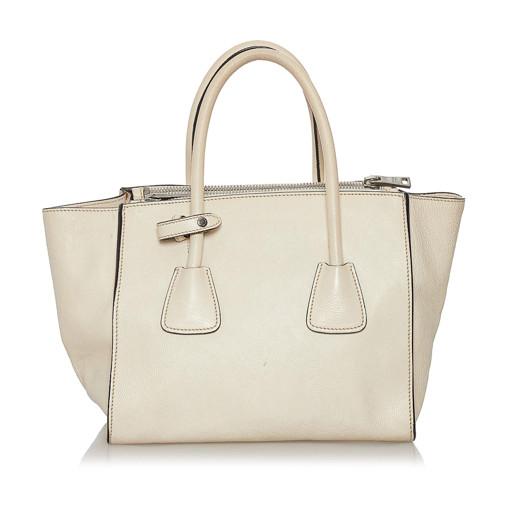Prada Twin Pocket Leather Satchel Style 9 - Rovelle Bags