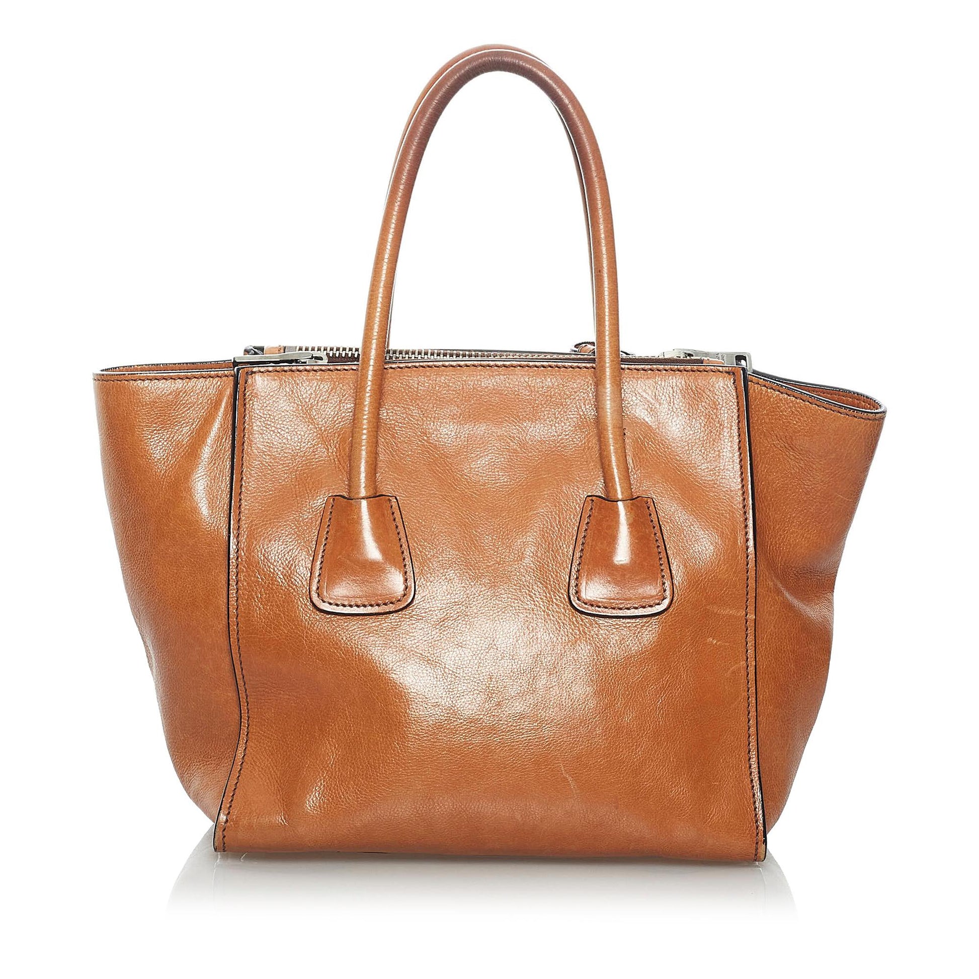 Prada Twin Pocket Leather Satchel Style 8 - Rovelle Bags