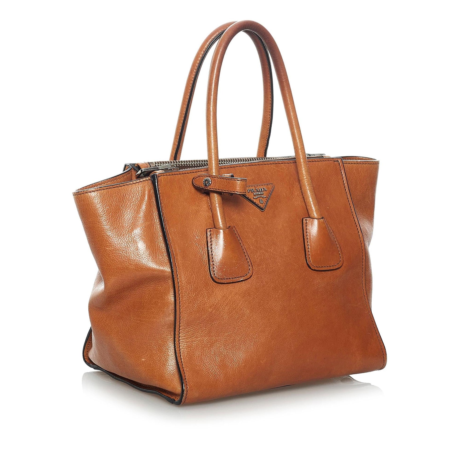 Prada Twin Pocket Leather Satchel Style 8 - Rovelle Bags