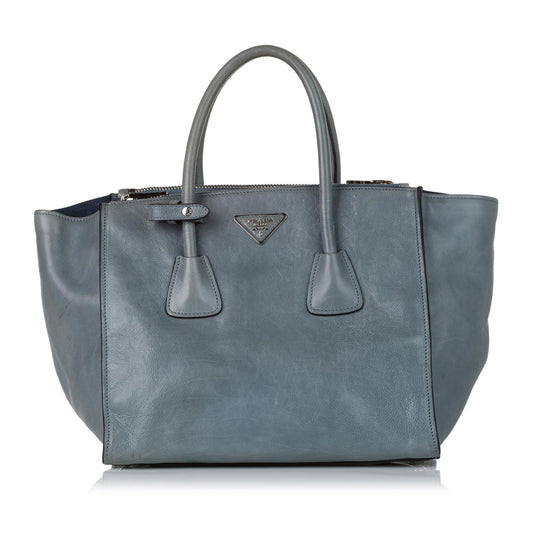 Prada Twin Pocket Leather Satchel Style 2 - Rovelle Bags