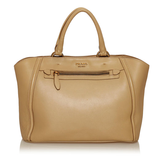 Prada VIsone City Calf Leather Handbag - Rovelle Bags