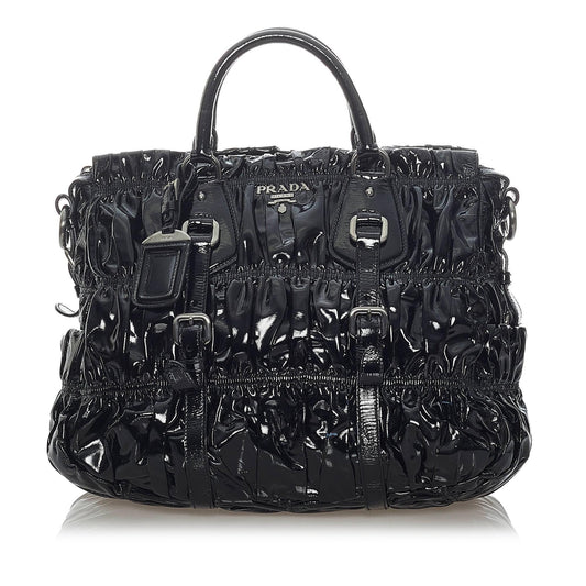 Prada Vernice Gaufre Satchel - Rovelle Bags