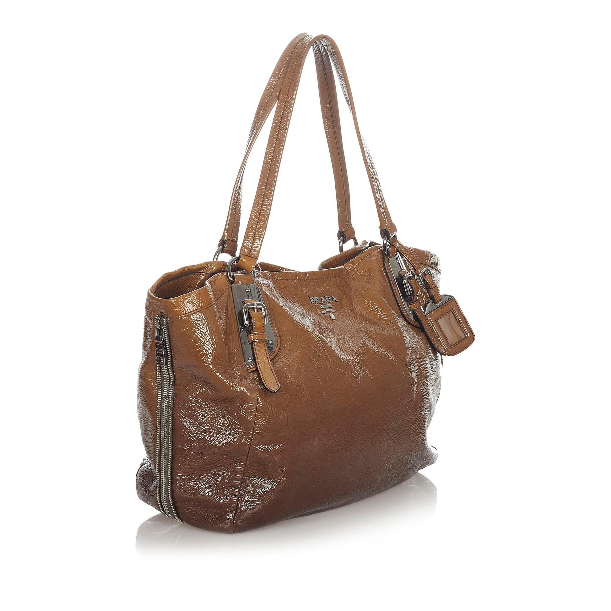 Prada Vernice Sfumato Shopping Tote Bag - Rovelle Bags
