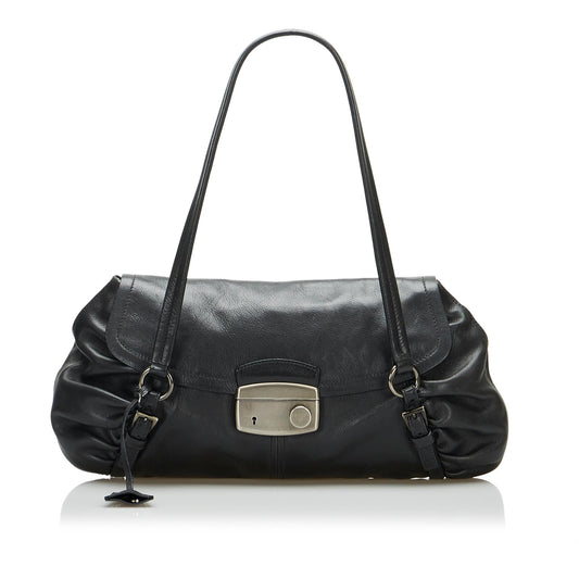 Prada Vitello Daino Easy Sound Lock Shoulder Bag - Rovelle Bags